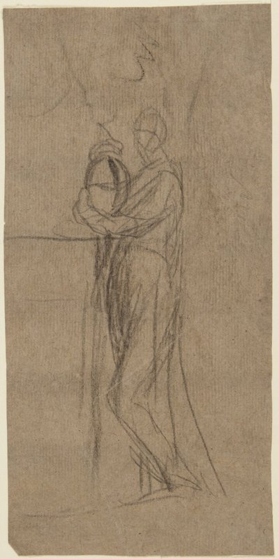 Studium portretowe przedstawiające stojącą kobietę autorstwa George Romney