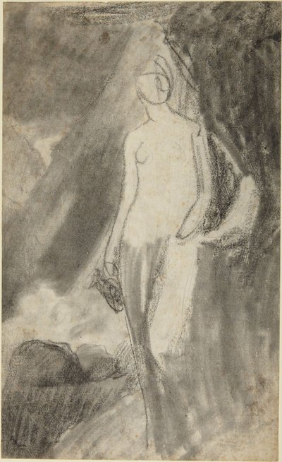 Studium portretowe przedstawiające stojącą kobietę autorstwa George Romney