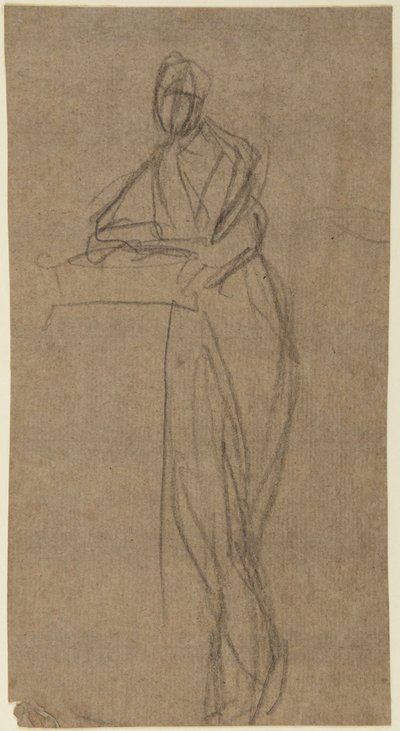 Studium portretowe stojącej kobiety autorstwa George Romney