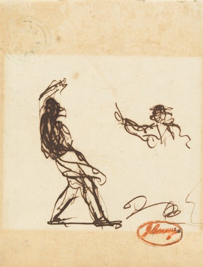 Być może „Zejście Odyna” lub „Bolingbroke i zjawa” autorstwa George Romney