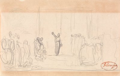 Być może tłum przed prorokinią autorstwa George Romney