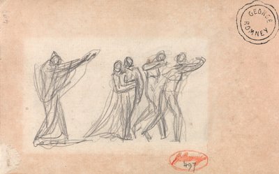Prawdopodobnie postać rzucająca klątwę na grupę autorstwa George Romney