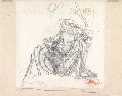 Leżąca Kobieta i inne postacie (grafit na papierze wykładanym) (zob. 153904) autorstwa George Romney