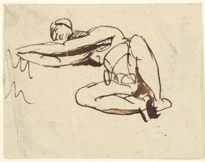 Postać w pozycji półleżącej autorstwa George Romney