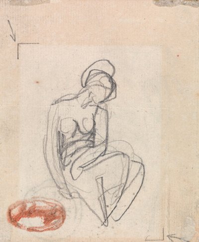 Siedząca naga kobieta autorstwa George Romney