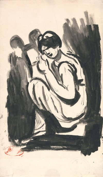 Postać siedząca autorstwa George Romney