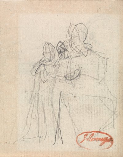 Siedząca postać z dwójką dzieci autorstwa George Romney