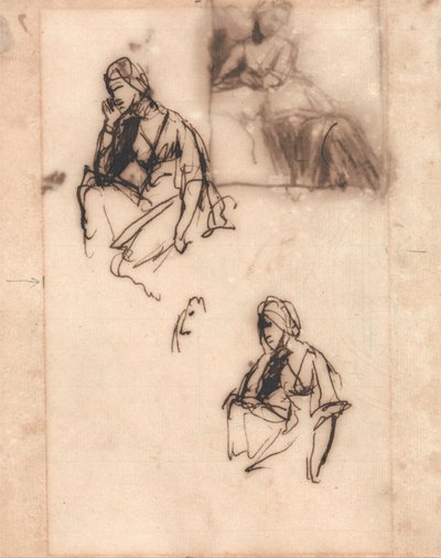 Kobieta siedząca autorstwa George Romney