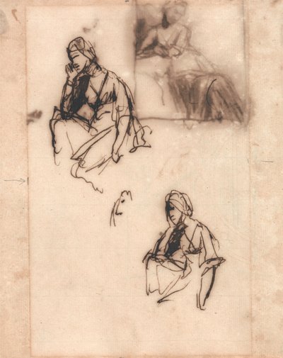Siedząca kobieta autorstwa George Romney