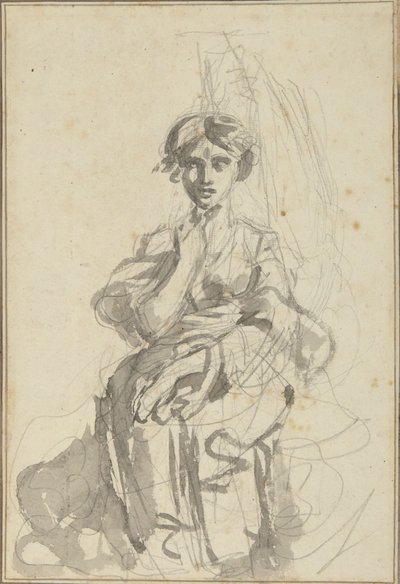 Siedząca postać kobieca autorstwa George Romney