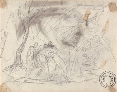 Szkic dla Canidii i młodzieży autorstwa George Romney