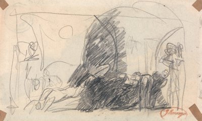 Szkic do sceny z Howardem autorstwa George Romney