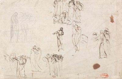 Szkice do filmu "Oskarżenie Zuzanny" autorstwa George Romney