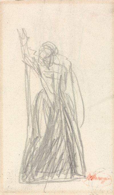 Postać stojąca, prawdopodobnie Lady Makbet autorstwa George Romney