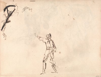 Stojąca postać z podniesioną ręką autorstwa George Romney
