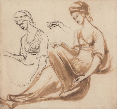 Studium siedzącej kobiety autorstwa George Romney