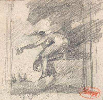 Studium do obrazu „Susan – Kiedy morza ryczały” autorstwa George Romney