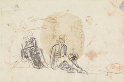 Studium dwóch postaci siedzących autorstwa George Romney