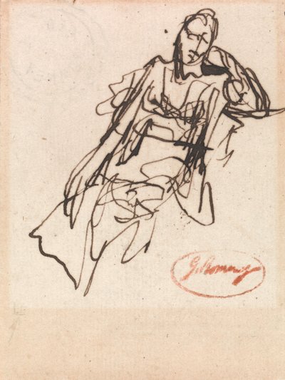 Studium siedzącej kobiety autorstwa George Romney