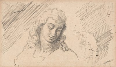 Studium głowy młodego mężczyzny autorstwa George Romney