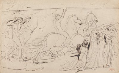 Zniszczenie dzieci Niobe autorstwa George Romney