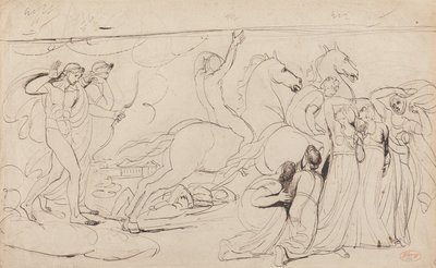 Zagłada dzieci Niobe autorstwa George Romney