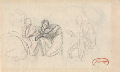 Trzy postacie klęczące autorstwa George Romney
