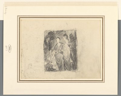 Dwie postacie kobiet wśród drzew autorstwa George Romney