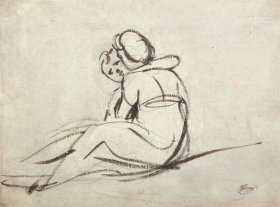 Dwoje dzieci w uścisku autorstwa George Romney