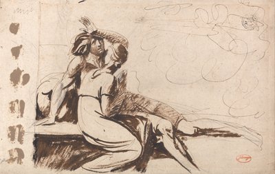 Two Lovers (Mężczyzna budzący się ze snu) autorstwa George Romney