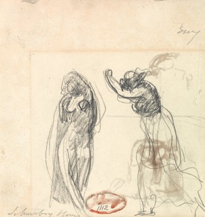 Dwa szkice postaci kobiecej autorstwa George Romney
