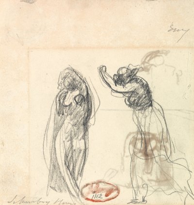 Dwa szkice postaci kobiecej autorstwa George Romney