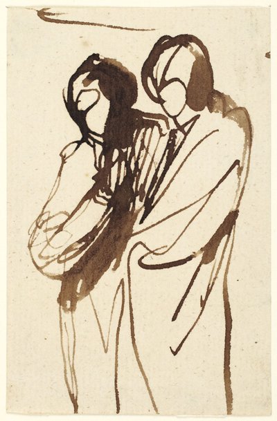 Dwie stojące postacie autorstwa George Romney