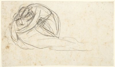 Kobieta obejmująca postać w pozycji leżącej (na odwrocie: dolna część dwóch stojących postaci) autorstwa George Romney