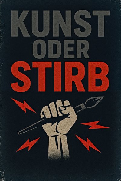 ART OR DIE - Niemcy, 2024 (akryl na płótnie) autorstwa George Rosaly