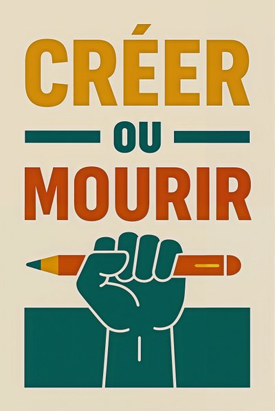 Create or Die-French, 2025 (akryl na płótnie) autorstwa George Rosaly
