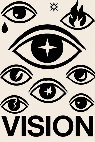 Oczy jutra, 2025 (akryl na płótnie) autorstwa George Rosaly