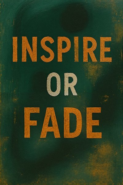 INSPIRE OR FADE, 2025 (akryl na płótnie) autorstwa George Rosaly