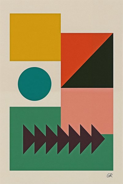 Struktura władzy, 2025 (akryl na płótnie) autorstwa George Rosaly