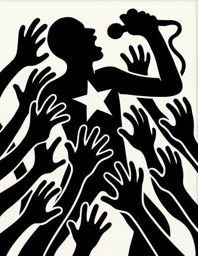 Rise Against the Pull, 2025 (akryl na płótnie) autorstwa George Rosaly