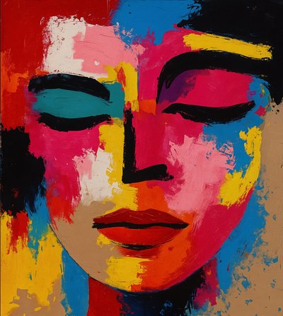 Tangled Frequencies, 2025 (akryl na płótnie) autorstwa George Rosaly