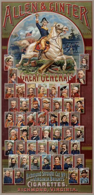 Seria Great Generals dla marki papierosów Allen & Ginter, 1885 autorstwa George S. Harris