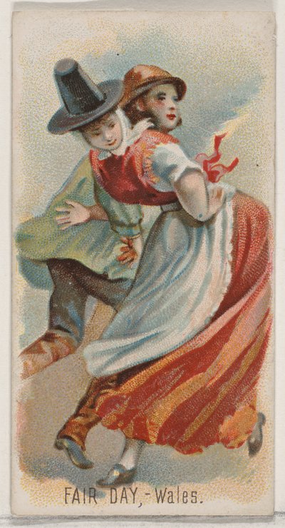 Fair Day, Wales, z serii Holidays N80 dla papierosów marki Duke, 1890., 1890. autorstwa George S. Harris and Sons