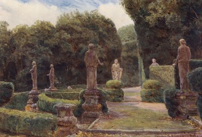 Włoskie ogrody: Villa Colonna (kolorowa litografia) autorstwa George Samuel Elgood