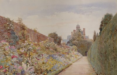 Spacer po Różach w Mynthurst, ok.1940 (ołówek i akwarela) autorstwa George Samuel Elgood