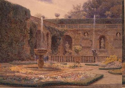 Ogród w Villa Cicogna Mozzoni autorstwa George Samuel Elgood