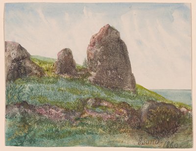 Krajobraz ze skałami autorstwa George Sand