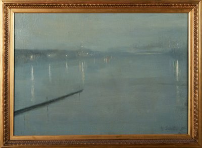 Dordrecht, Holandia, nocą autorstwa George Sauter
