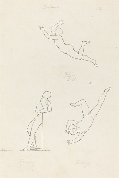 Pochylanie się, latanie i spadanie autorstwa George Scharf after John Flaxman