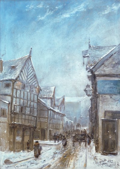 Old Cheapside, Warrington, 1864 autorstwa George Sheffield